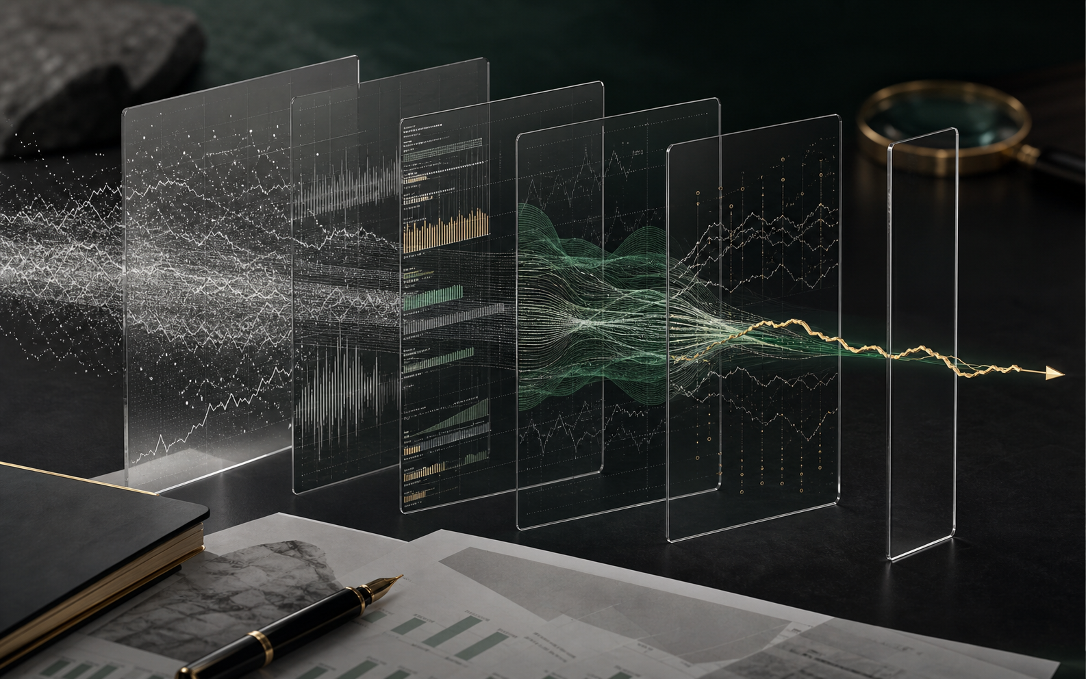 Layered execution filtering visual for market-neutral strategy mechanics