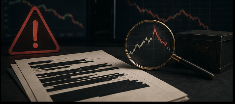 Risk warning visual for guaranteed trading return claims